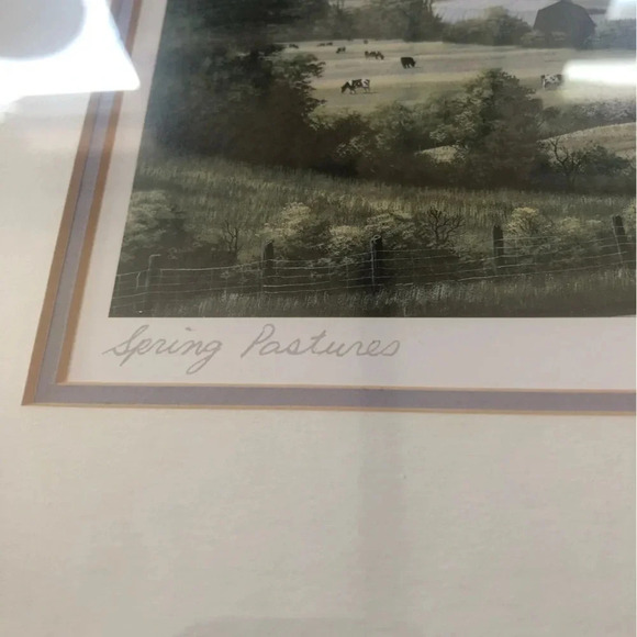 Vtg Bill Saunders Spring Pastures  Signed - Picture 5 of 13